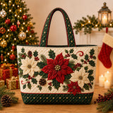 Santa & Pine Trees | Handcrafted Bag