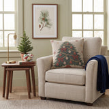 Woven Christmas Tree Tapestry Throw Pillow, Decorative Holiday Cushion For Living Room Home Decor