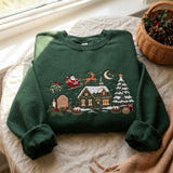 Green Santa Cabin | Cozy Sweater