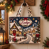 Cottage Village Scene | Handcrafted Bag