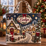 Cottage Village Scene | Handcrafted Bag