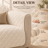 Christmas Snowman Quilted Couch Cover, Holiday Patchwork Furniture Throw