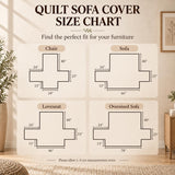 Christmas Snowman Quilted Couch Cover, Holiday Patchwork Furniture Throw