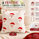 Christmas Throw Pillow, Tufted Holiday Cushion, 3D Santa Christmas Tree Pillow, Festive Couch Decor, Cozy Xmas Home Decor, Christmas Gift