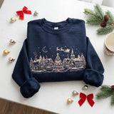 Burgundy Sleigh Village | Cozy Sweater