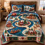 Sleigh River Village | Quilted Bedding Set