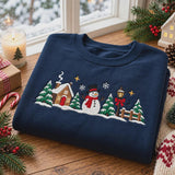 Duo Cabin Snowmen | Cozy Sweater