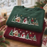 Duo Cabin Snowmen | Cozy Sweater