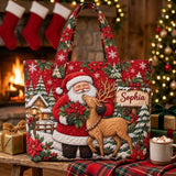 Santa Reindeer Cottage | Handcrafted Bag