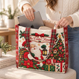 Santa Lantern Poinsettia | Handcrafted Bag