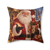 Santas Christmas Magic Pillow, Santa Claus Decor, Cozy Holiday Throw Pillow