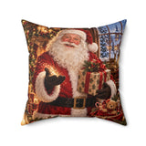 Santas Christmas Magic Pillow, Santa Claus Decor, Cozy Holiday Throw Pillow