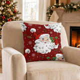 Vintage Santa Claus Throw Pillow Cover, Nostalgic Christmas Holiday Accent
