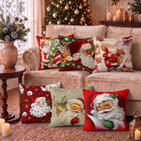 Vintage Santa Claus Throw Pillow Cover, Nostalgic Christmas Holiday Accent