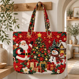 Santa Snowman Tree | Handcrafted Bag