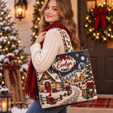 Cottage Village Scene | Handcrafted Bag