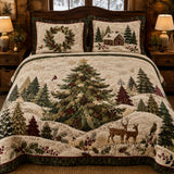 Pine Hill Deer | Quilted Bedding Set