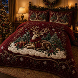 Majestic Stag Forest | Quilted Bedding Set