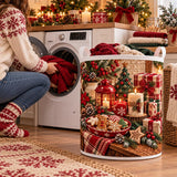 Cozy Hearth & Lantern | Quilted Laundry Basket