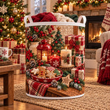 Cozy Hearth & Lantern | Quilted Laundry Basket