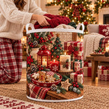 Cozy Hearth & Lantern | Quilted Laundry Basket