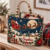Santa Moonlit Sleigh | Handcrafted Bag