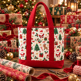 Santa Print Classic | Handcrafted Bag