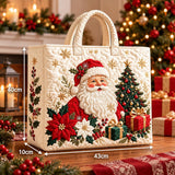 Plush Santa Poinsettia | Handcrafted Bag