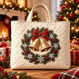 Plush Santa Poinsettia | Handcrafted Bag