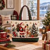 Santa & Reindeer | Handcrafted Bag