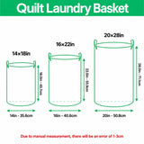 Poinsettia & Snowflake Squares | Quilted Laundry Basket