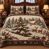 Cabin Deer Meadow | Quilted Bedding Set