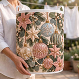 Blush Pink Ornaments | Quilted Laundry Basket