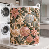 Blush Pink Ornaments | Quilted Laundry Basket