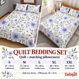 Snowman Winding Path | Quilted Bedding Set
