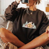 Green Glowing Cabin | Cozy Sweater