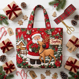 Santa Reindeer Cottage | Handcrafted Bag