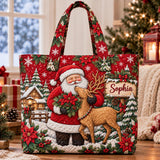 Santa Reindeer Cottage | Handcrafted Bag