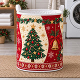 Candy Stripe Trees & Stockings | Quilted Laundry Basket