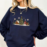 White Cabin Trees | Cozy Sweater