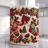 Three Christmas Stockings | Quilted Laundry Basket