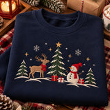 Navy Reindeer Tree | Cozy Sweater