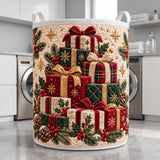 Christmas Gift Tower | Quilted Laundry Basket