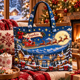 Sleigh Over Village | Handcrafted Bag