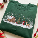 Green Log Cabin | Cozy Sweater