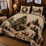 Pine Hill Deer | Quilted Bedding Set
