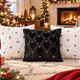 Christmas Throw Pillow, Tufted Holiday Cushion, 3D Santa Christmas Tree Pillow, Festive Couch Decor, Cozy Xmas Home Decor, Christmas Gift
