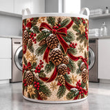 Pinecone & Ribbon Garland | Quilted Laundry Basket
