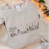 Cream Line Snowmen | Cozy Sweater