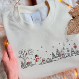 Cream Line Snowmen | Cozy Sweater